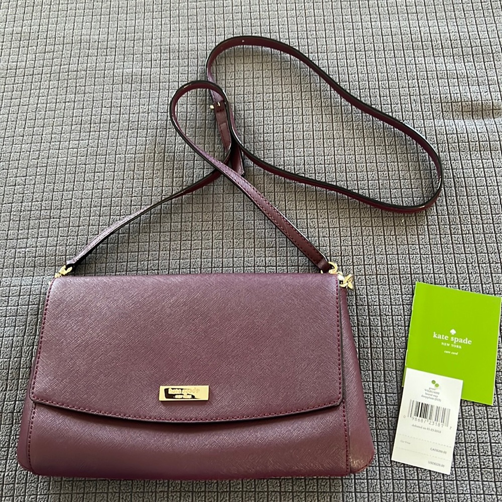 Kate Spade Laurel Way Greer Crossbody in Deep Plum NWT